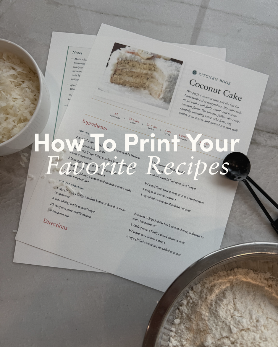 artsy kitchen print, food recipe print, print... How to Print a Recipe From a Website Without the Ads | Kitchen Book